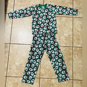 The Children's Place Green Snowman Pajama Set